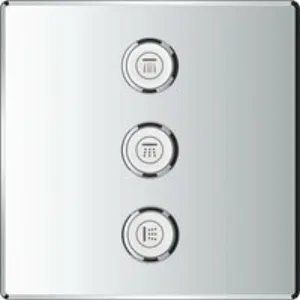 Внешняя часть переключателя потоков GROHE Grohtherm SmartControl на 3 положения, квадратная, хром (29127000) Внешняя часть переключателя потоков GROHE Grohtherm SmartControl на 3 положения, квадратная, хром (29127000)