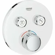 Внешняя часть термостата для душа GROHE Grohtherm SmartControl на 2 потребителя, круглая, белая луна (29151LS0)