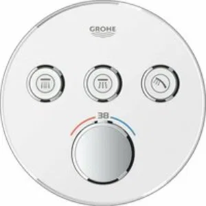 Внешняя часть термостата для душа GROHE Grohtherm SmartControl на 3 потребителя, белая луна (29904LS0) Внешняя часть термостата для душа GROHE Grohtherm SmartControl на 3 потребителя, белая луна (29904LS0)