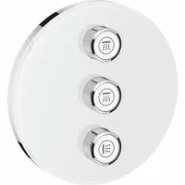 Внешняя часть переключателя потоков GROHE Grohtherm SmartControl на 3 положения, круглая, белая луна (29152LS0)