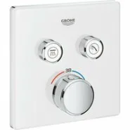 Внешняя часть термостата для душа GROHE Grohtherm SmartControl на 2 потребителя, белая луна (29156LS0)
