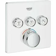 Внешняя часть термостата для душа GROHE Grohtherm SmartControl на 3 потребителя, белая луна (29157LS0)