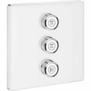 Внешняя часть переключателя потоков GROHE Grohtherm SmartControl на 3 положения, квадратная, белая луна (29158LS0)