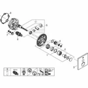 Внешняя часть смесителя для душа GROHE SmartControl квадратная, на 1 потребителя, хром (29147000) Внешняя часть смесителя для душа GROHE SmartControl квадратная, на 1 потребителя, хром (29147000)