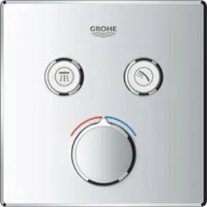 Внешняя часть смесителя для душа GROHE SmartControl квадратная, на 2 потребителя, хром (29148000) Внешняя часть смесителя для душа GROHE SmartControl квадратная, на 2 потребителя, хром (29148000)