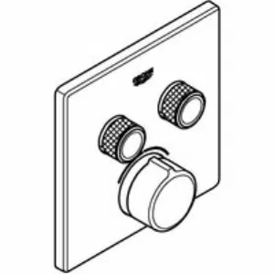 Внешняя часть смесителя для душа GROHE SmartControl квадратная, на 2 потребителя, хром (29148000) Внешняя часть смесителя для душа GROHE SmartControl квадратная, на 2 потребителя, хром (29148000)