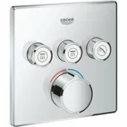 Внешняя часть смесителя для душа GROHE SmartControl квадратная, на 3 потребителя, хром (29149000)