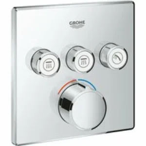 Внешняя часть смесителя для душа GROHE SmartControl квадратная, на 3 потребителя, хром (29149000) Внешняя часть смесителя для душа GROHE SmartControl квадратная, на 3 потребителя, хром (29149000)