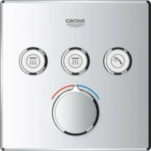 Внешняя часть смесителя для душа GROHE SmartControl квадратная, на 3 потребителя, хром (29149000) Внешняя часть смесителя для душа GROHE SmartControl квадратная, на 3 потребителя, хром (29149000)