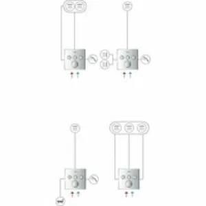 Внешняя часть смесителя для душа GROHE SmartControl квадратная, на 3 потребителя, хром (29149000) Внешняя часть смесителя для душа GROHE SmartControl квадратная, на 3 потребителя, хром (29149000)