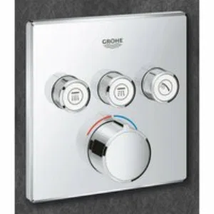 Внешняя часть смесителя для душа GROHE SmartControl квадратная, на 3 потребителя, хром (29149000) Внешняя часть смесителя для душа GROHE SmartControl квадратная, на 3 потребителя, хром (29149000)