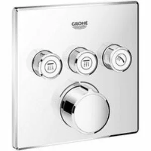 Внешняя часть смесителя для душа GROHE SmartControl квадратная, на 3 потребителя, хром (29149000) Внешняя часть смесителя для душа GROHE SmartControl квадратная, на 3 потребителя, хром (29149000)