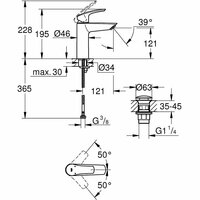 Смеситель для раковины GROHE Eurosmart, M-size, хром (23923003/U), уценненый товар Смеситель для раковины GROHE Eurosmart, M-size, хром (23923003/U), уценненый товар