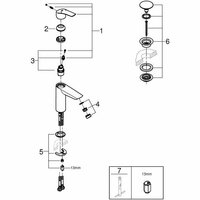 Смеситель для раковины GROHE Eurosmart, M-size, хром (23923003/U), уценненый товар Смеситель для раковины GROHE Eurosmart, M-size, хром (23923003/U), уценненый товар